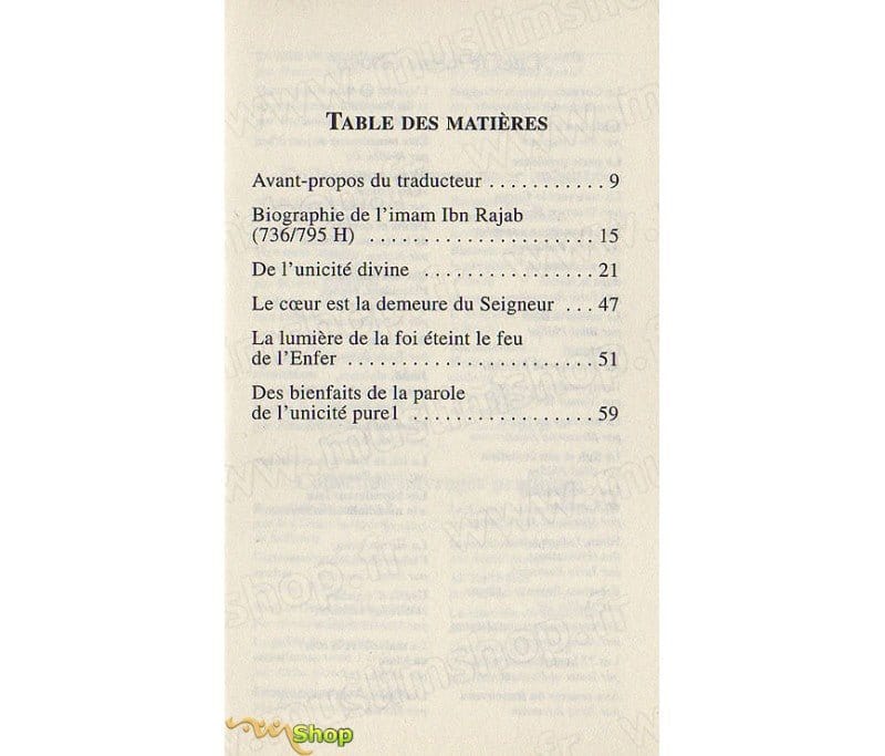 La Profession de Foi Tawhid Livres > Islam > Introduction ou Nouveau Converti La Profession de Foi -tawhid Librairie Musulmane Al-imen