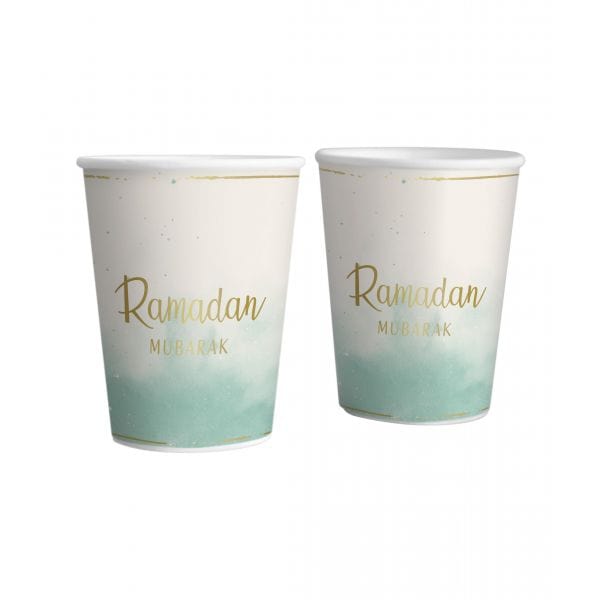 Tasses Ramadan Mubarak (6 pièces) Hadieth Benelux Ensembles de meubles de cuisine et de salle à manger 6013845433487 Librairie Musulmane Al-imen