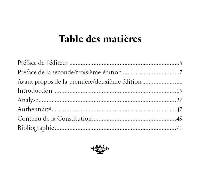 La Constitution de Médine - un document fondamental de l'époque du Prophète par Muhammad Hamidullah - Éditions Héritage - Table des Matières