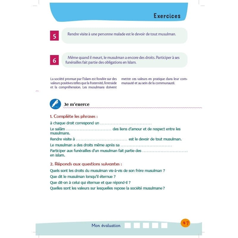 Arc - en - ciel 6 - Manuel d'enseignement des bases de l'Islam Al - imen