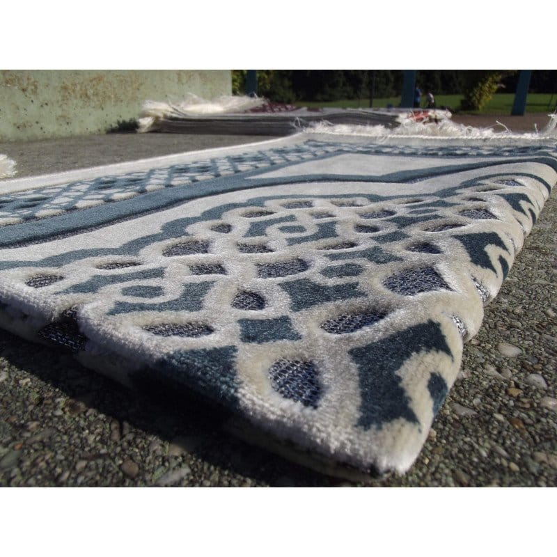 Tapis de Prière Velours Violet - Contour Géométrique 120x70cm Sana Tapis de prière > Velours 3700495409568 Librairie Musulmane Al-imen