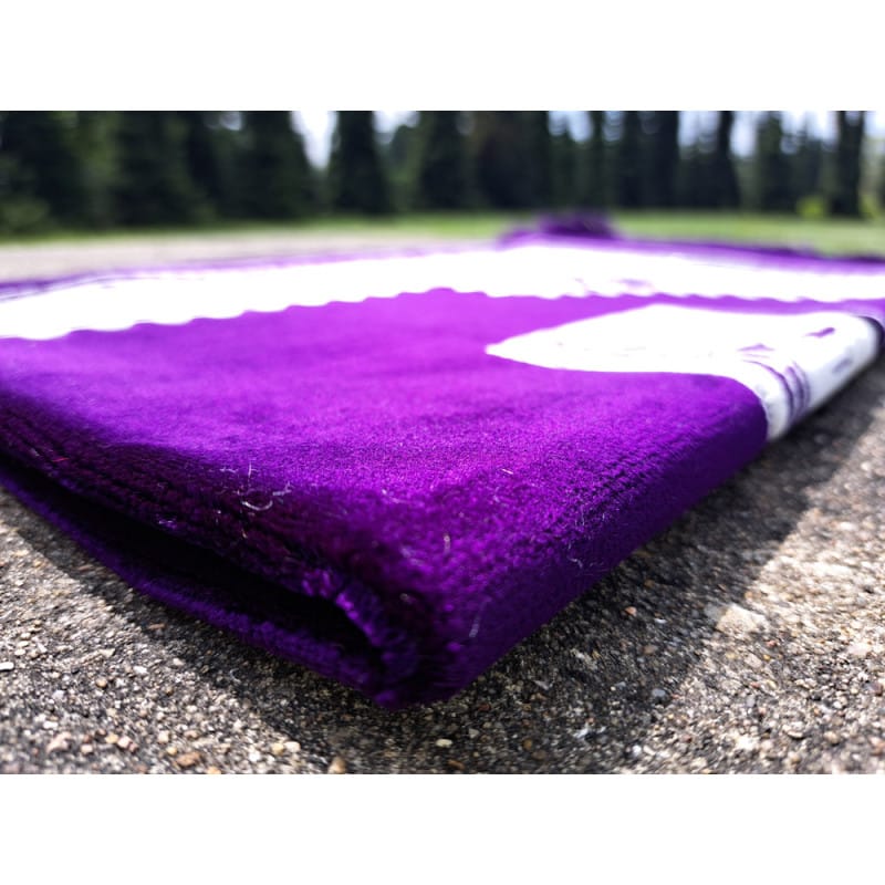 Tapis KAABA - Motif BLANC Fond VIOLET Sana Tapis de prière > Velours 3701633101283 Librairie Musulmane Al-imen